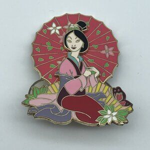 Disney Mulan Sitting Parasol Spinner Pin enamel trading pin Retired